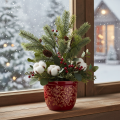 Artificial fir branch with cone decoration, 41cm | Floristik24.ie