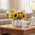 Pumpkin decorative vase, glossy, autumn decoration for living room, 19cm | Floristik24.ie