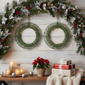 Green decorative wire mesh wreath for DIY projects, 19cm, 2 pieces | Floristik24.ie
