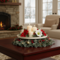 Decorative metal flower plate, round, 41 cm, table display | Floristik24.ie