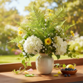 Artificial fern branch, decorative green plant for flower arrangements, 80cm | Floristik24.ie