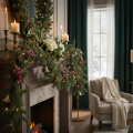 Artificial green fir garland for festive decoration, 200cm | Floristik24.ie