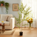 Artificial plant in a pot, 130 cm tall, green, decorative | Floristik24.ie