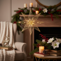 LED decorative star made of wire for hanging, for indoor use, battery operated, 51cm | Floristik24.ie