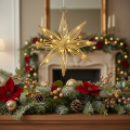 LED Decorative Star made of wire for hanging, 20 LEDs, warm white, indoor, 22cm | Floristik24.ie