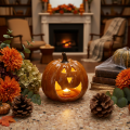 Ceramic Pumpkin Halloween LED