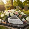 Decorative heart-shaped bowl, grey; small heart-shaped planter, 19cm | Floristik24.ie