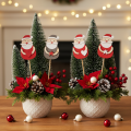 Decorative Santa Claus stakes for floral arrangements and potted plants, 31cm, 12 pieces | Floristik24.ie