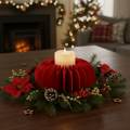 Paper decoration honeycomb paper pumpkin round modern table decoration 24cm 4pcs | Floristik24.ie