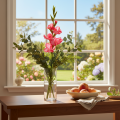 Artificial gladiolase with decorative flowers, 88cm | Floristik24.ie