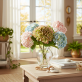 Artificial hydrangea decorative flower with stem, 46cm | Floristik24.ie