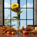 Artificial sunflower with realistic leaves and blossoms, 58cm, 3 pieces | Floristik24.ie