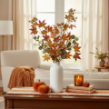 Artificial autumn branch of sweetgum tree with leaves and fruit clusters, 132cm | Floristik24.ie