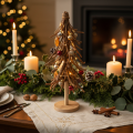Christmas tree made of willow branches on a wooden base, 48cm | Floristik24.ie