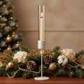 Candle holder with glass cylinder on metal base 50cm | Floristik24.ie