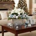 Square metal planter with fir tree motif, 18cm | Floristik24.ie