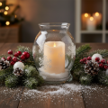 Large LED candle with timer, for outdoor use, warm white, Ø12.5cm, H20cm | Floristik24.ie