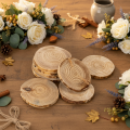 Natural round wooden slices for decoration and crafts, 6cm, 300g | Floristik24.ie