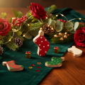 Polka dot socks, Christmas table decoration, 6cm, 8 pieces | Floristik24.ie