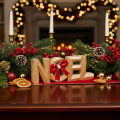 Noel lettering with bow, Christmas decoration, 18cm | Floristik24.ie
