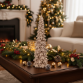 Decorative flocked Christmas tree for winter decoration, 34cm | Floristik24.ie
