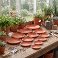 Coaster “Linda” terracotta Ø12cm - 44cm, 1pc | Floristik24.ie