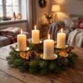 Gold candle holders, Ø8cm, 4 pieces | Floristik24.ie