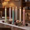 Dyed taper candles, various colors, 22×240mm, 12 pieces | Floristik24.ie