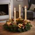 Candle holder crown golden, stick candle holder metal 4 pieces | Floristik24.ie