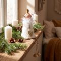 Angel figure sitting Christmas decoration wood metal white H12cm | Floristik24.ie