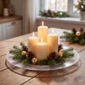Decorative plate with grooves plastic plate plastic plate clear Ø33cm | Floristik24.ie