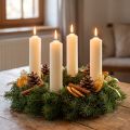 Pillar Candle White Cream Candle Decoration 120mm/Ø21mm 6 Pcs | Floristik24.ie