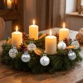 Mini Christmas balls white, silver real glass Ø3cm 9 pcs | Floristik24.ie