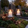Candle holder for sticking metal/glass Ø6.5cm H19cm 2 pcs | Floristik24.ie