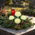 Chrysanthemum Cream Artificial Flower Ø7cm 18cm 4pcs | Floristik24.ie