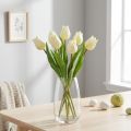 Decorative Tulips Artificial Flowers White Cream 20cm 6 pcs | Floristik24.ie