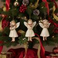 Decorative Angel Tree Ornaments, Vintage Look, for Christmas, 10cm, 3 Pieces | Floristik24.ie