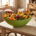 Decorative bowl oval plant boat green 38.5x12.5x13cm | Floristik24.ie