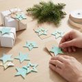 Decorative stars for handicrafts Mint self-adhesive foam rubber 4cm 36pcs | Floristik24.ie