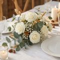 Foam Rose Ø4.5cm Cream 36 pcs | Floristik24.ie