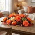 Foam Rose Ø 10cm Orange 8 pcs | Floristik24.ie