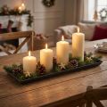 Decorative tray anthracite 43cm x 12cm | Floristik24.ie