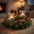 Candle holder for tealight glass clear Ø6cm H10cm 2pcs | Floristik24.ie