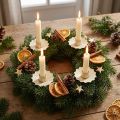 Taper candle holder for sticking Ø7cm cream 4pcs | Floristik24.ie