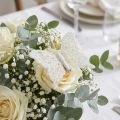 Butterfly decoration in white on clip 7.5cmx7cm 4 pcs | Floristik24.ie