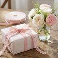 Decorative ribbon with crochet lace pink W9mm L20m | Floristik24.ie