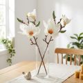 Magnolia White Artificial Flower Buds Decoration Branch H40cm 2pcs | Floristik24.ie