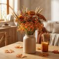 Gypsophila artificial flowers gypsum herb orange L30cm 6pcs in bunch | Floristik24.ie