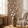 Cotton branch, cotton decorative branch, real cotton L80cm 5 pcs | Floristik24.ie