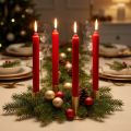 Taper Candles Short Candles Red Decoration Christmas Ø21/110mm 6 Pcs | Floristik24.ie